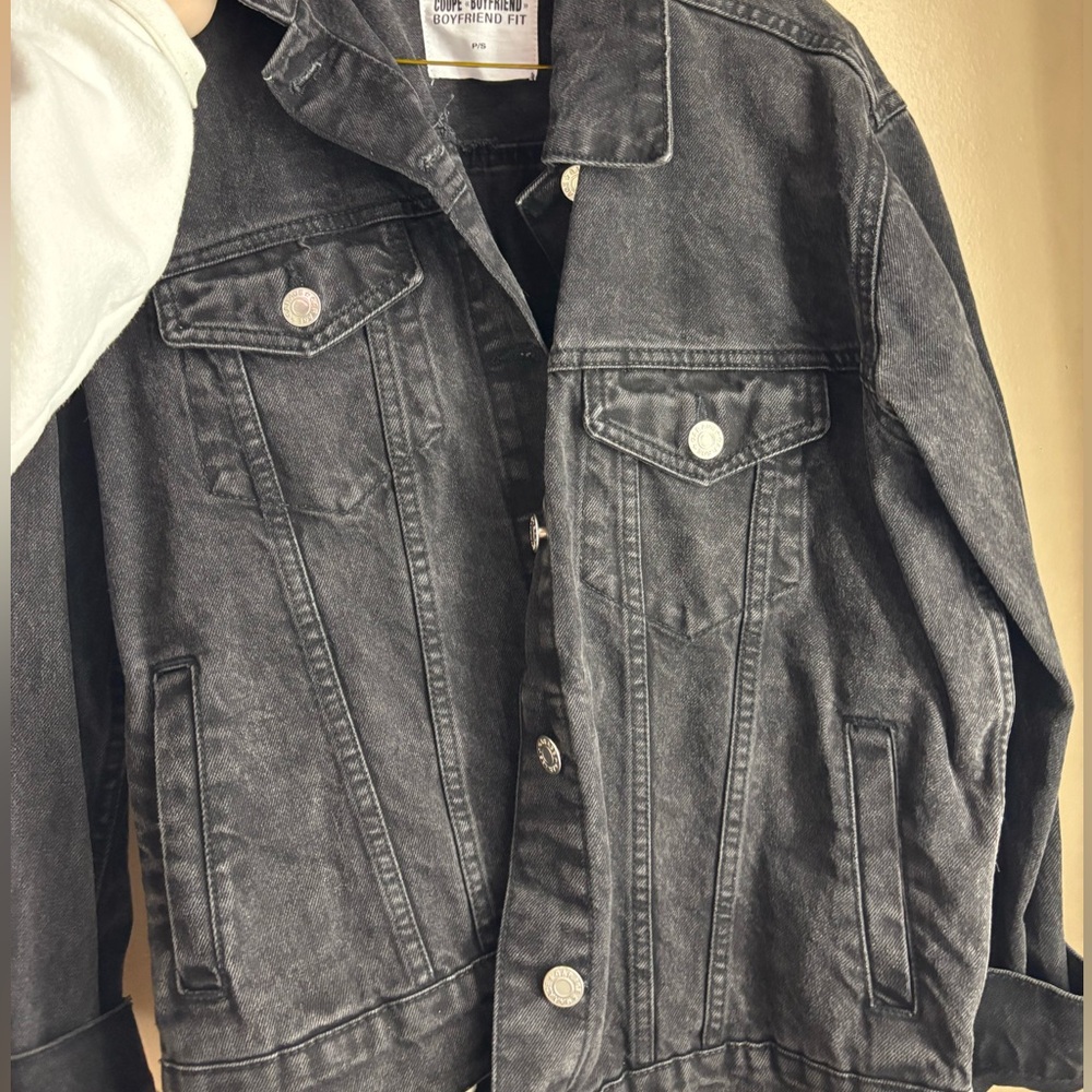 Black garage jean jacket